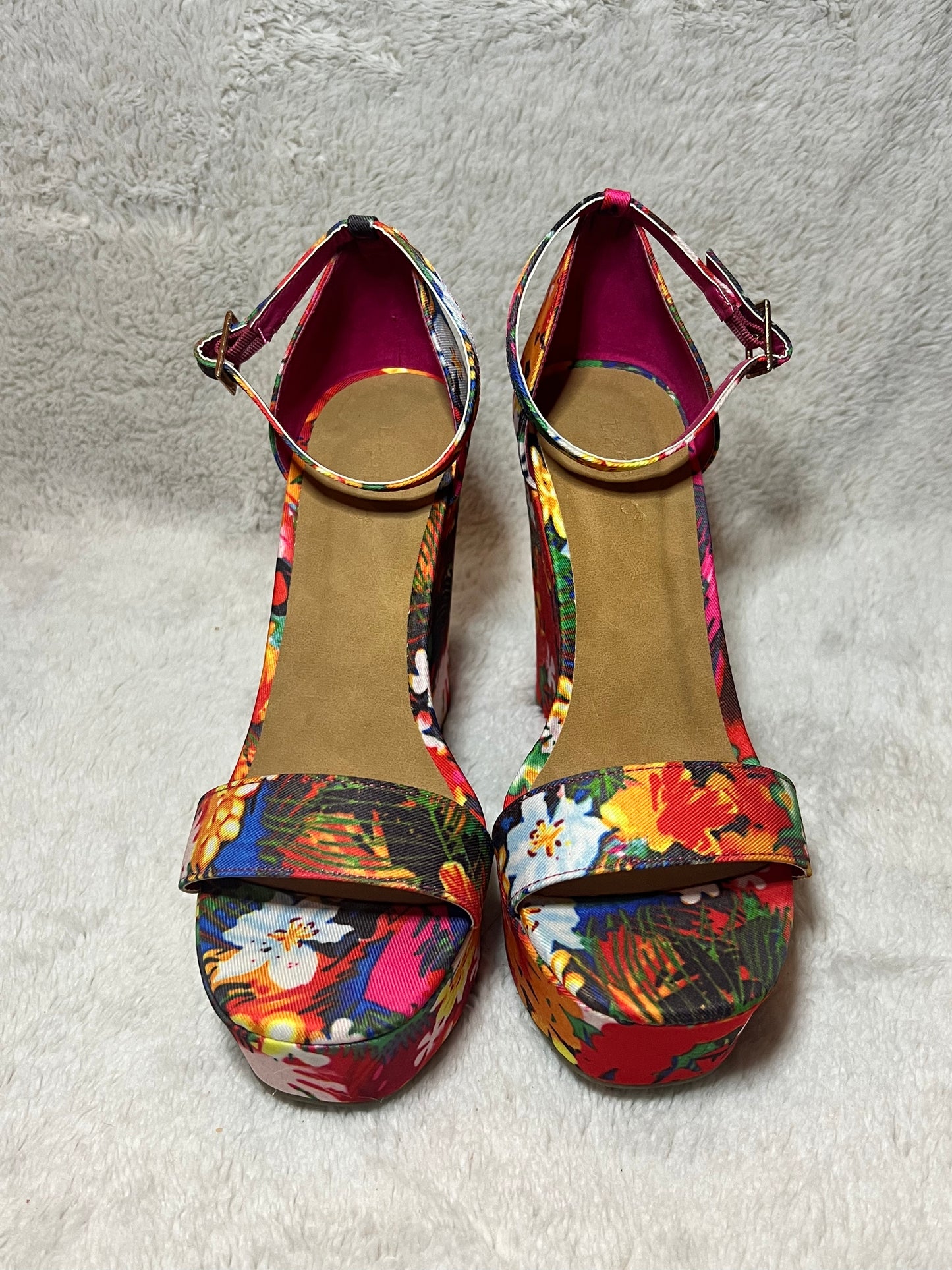 Worn - Floral Wedges