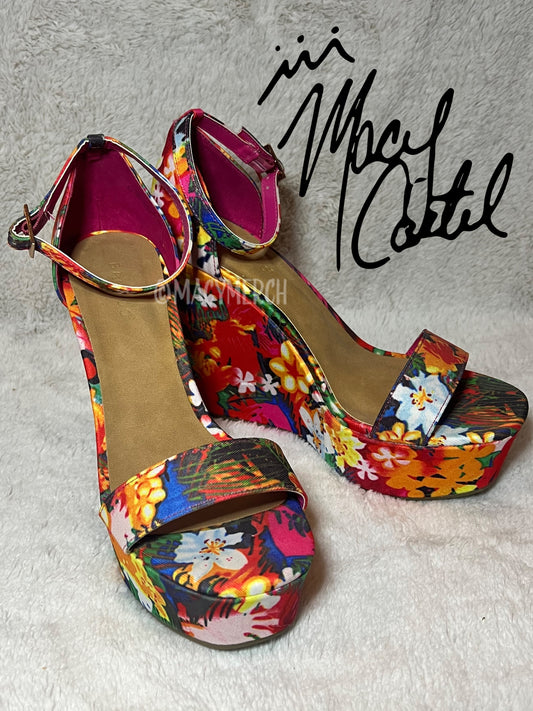 Worn - Floral Wedges