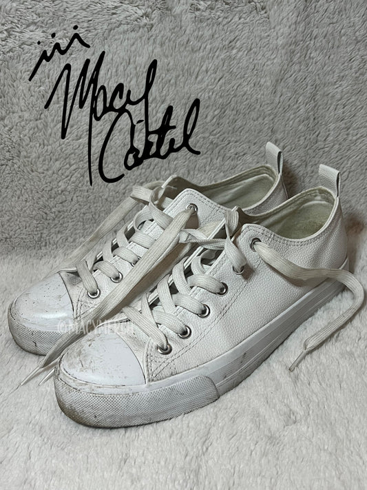 WORN- White Converse